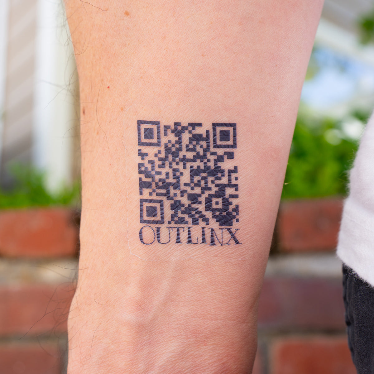 Outlinx QR Smart Tattoo Pack - Black, 4 tattoos